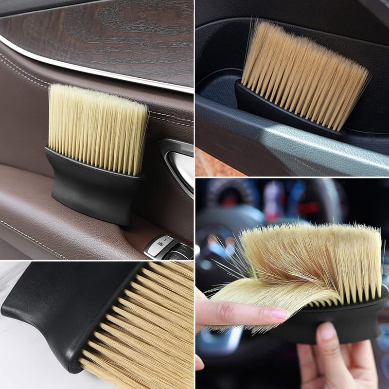 leuapl Auto Interior Dust Brush  Car Cleaning Brushes Duster  Soft Bristles Detailing Brush Dusting Tool for Automotive Dashboard  Air Conditioner Vents  Leather  Computer Scratch Free - Image 4